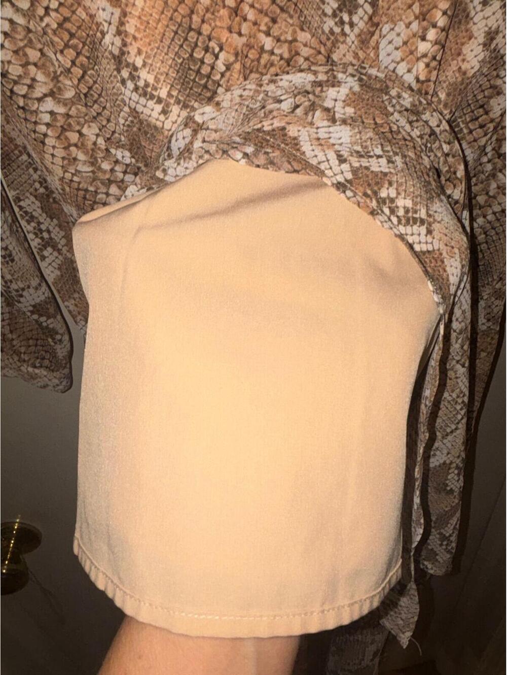 Guess Snake Print Long Sleeve Maxi Dress Side Slit Small NWOT - Picture 9 of 10